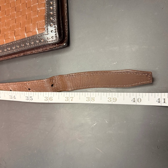 YSL Brown and Black Woven leather purse/clutch. - Picture 11 of 12